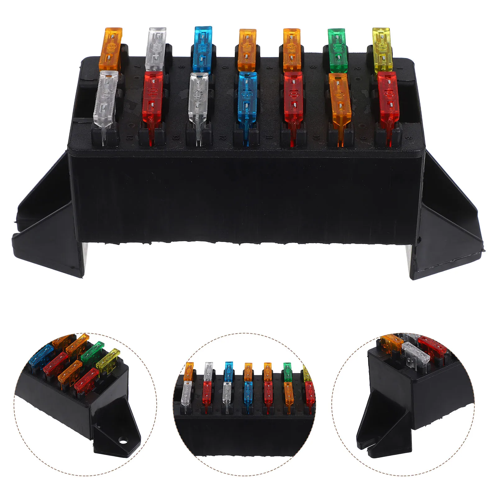 

Automotive Fuse Modification Seat Car Accessories Holder Double Row Black