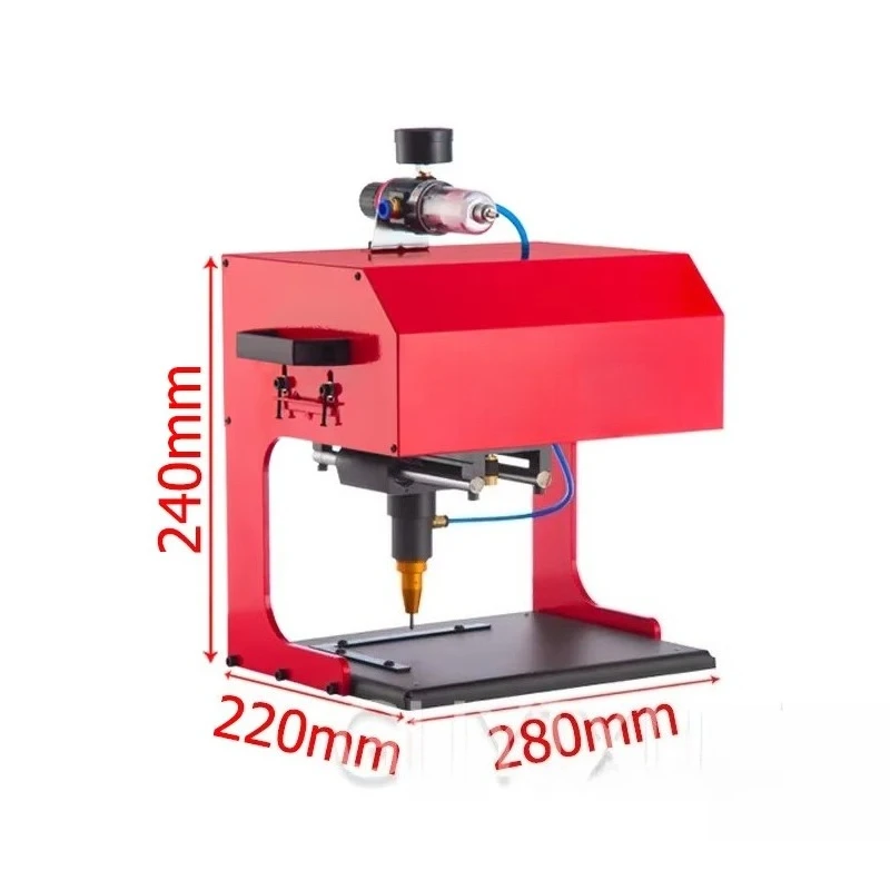 200 * 130mm Pneumatic Marking /Electricity Marking Machine Desktop Car Nameplate Marking Machine Metal Parts Engraving Machine