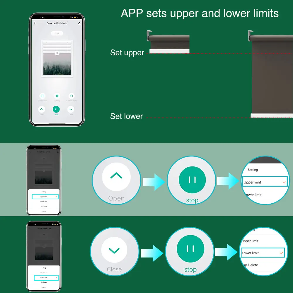 LifeLibero Tuya Zigbee 또는 Wi-Fi 자동 커튼 롤러 블라인드 모터, 50mm 튜브, 알렉사 구글 홈 음성 제어, 스마트 라이프