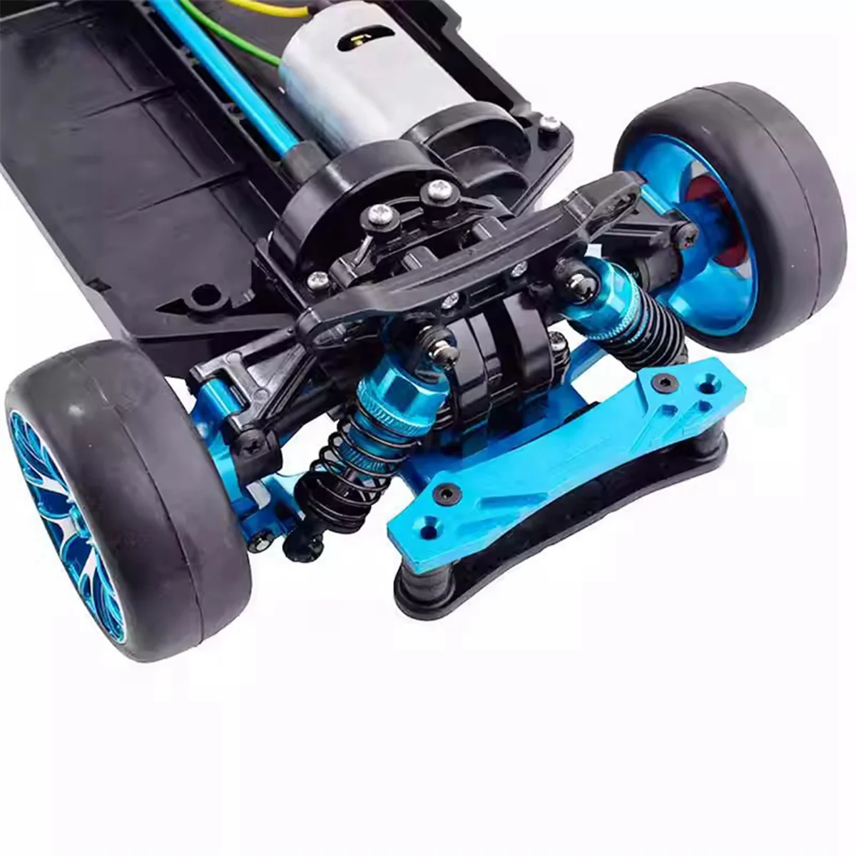 For Tamiya TT01 TT02 Metal Hydraulic Shock Absorber Shock Absorber CNC Remote Control Car 55mm,Blue