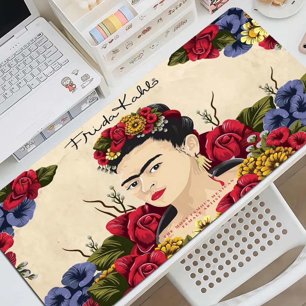 F-Frida K-Kahlo Non-slip Lockedge PC Gaming Mouse Pad Gamer Desk Mats Keyboard Pad Mause Pad Muismat for PC Mouse Carpet