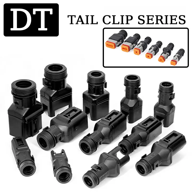 

DT car connector tail clip connector 2-12P male and female fixed protective sheath corrugated pipe fixed clip harness tail clip