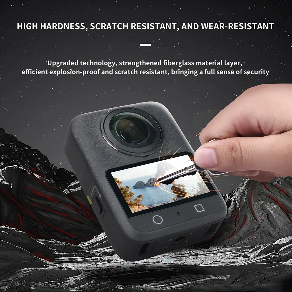 DJI Osmo 360 스크린 보호기 용 2PCS 강화 유리 DJI Osmo 360 스포츠 카메라 액세서리 용 HD 긁힘 방지 필름