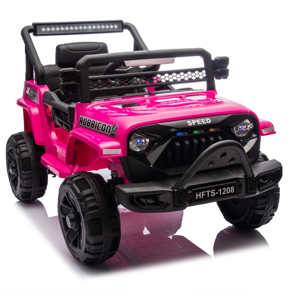 12V Kids Ride-On Electric Truck Car with Parental Control, 4-Wheel Suspension, Bluetooth, Battery Indicator, LED Light