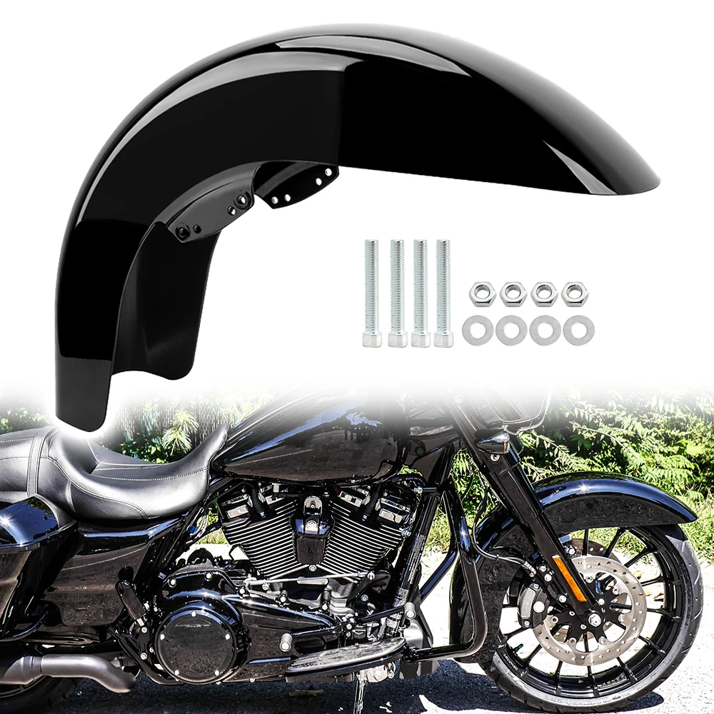 Motorcycle 17'' 18'' 19'' 21'' Wrap Front Fender For Harley Touring Road King Electra Glide Street Road King Glide Ultra 2014-up