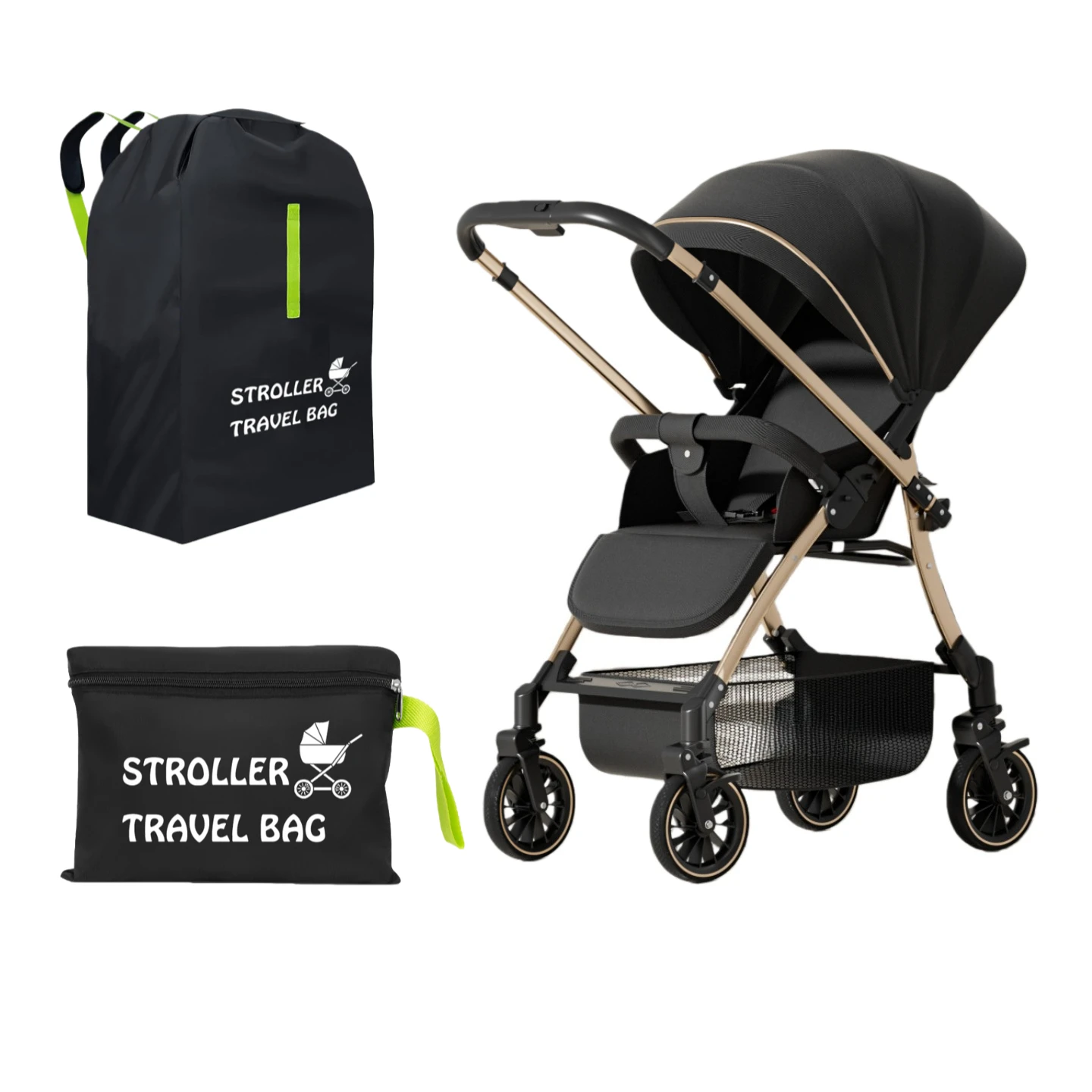 

Baby Stroller Universal Dust Bag Organizer Pram Travel Bag with Shoulder Kindergarten Carts Accessories Walker Cribs Bags
