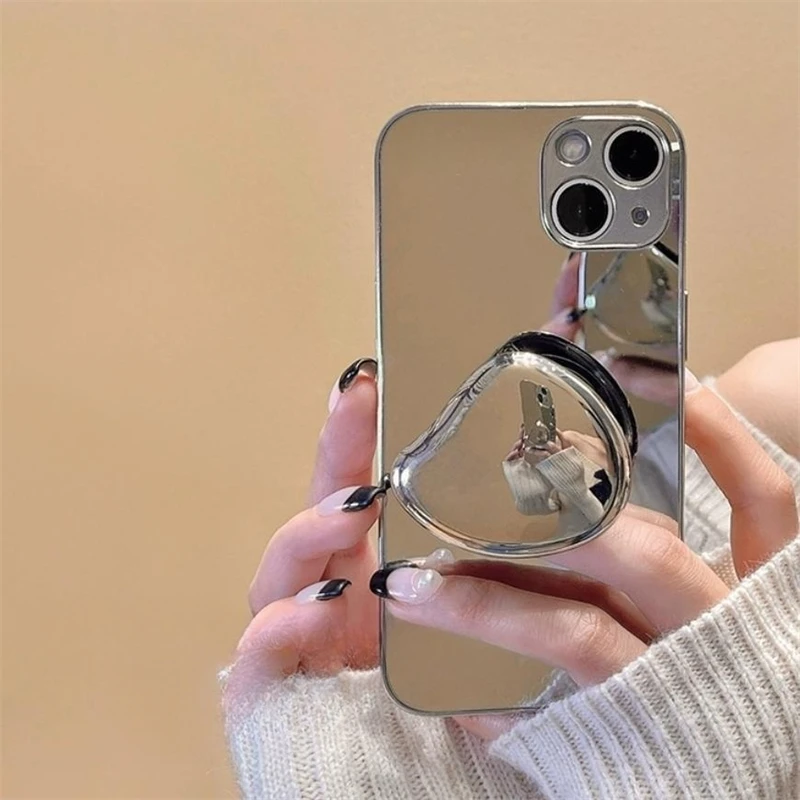 Luxury Irregular Silver Gold Metal Universal Phone Holder Bracket Griptok For iPhone 16 Pro Grip Tok Folding Finger Stand Socket