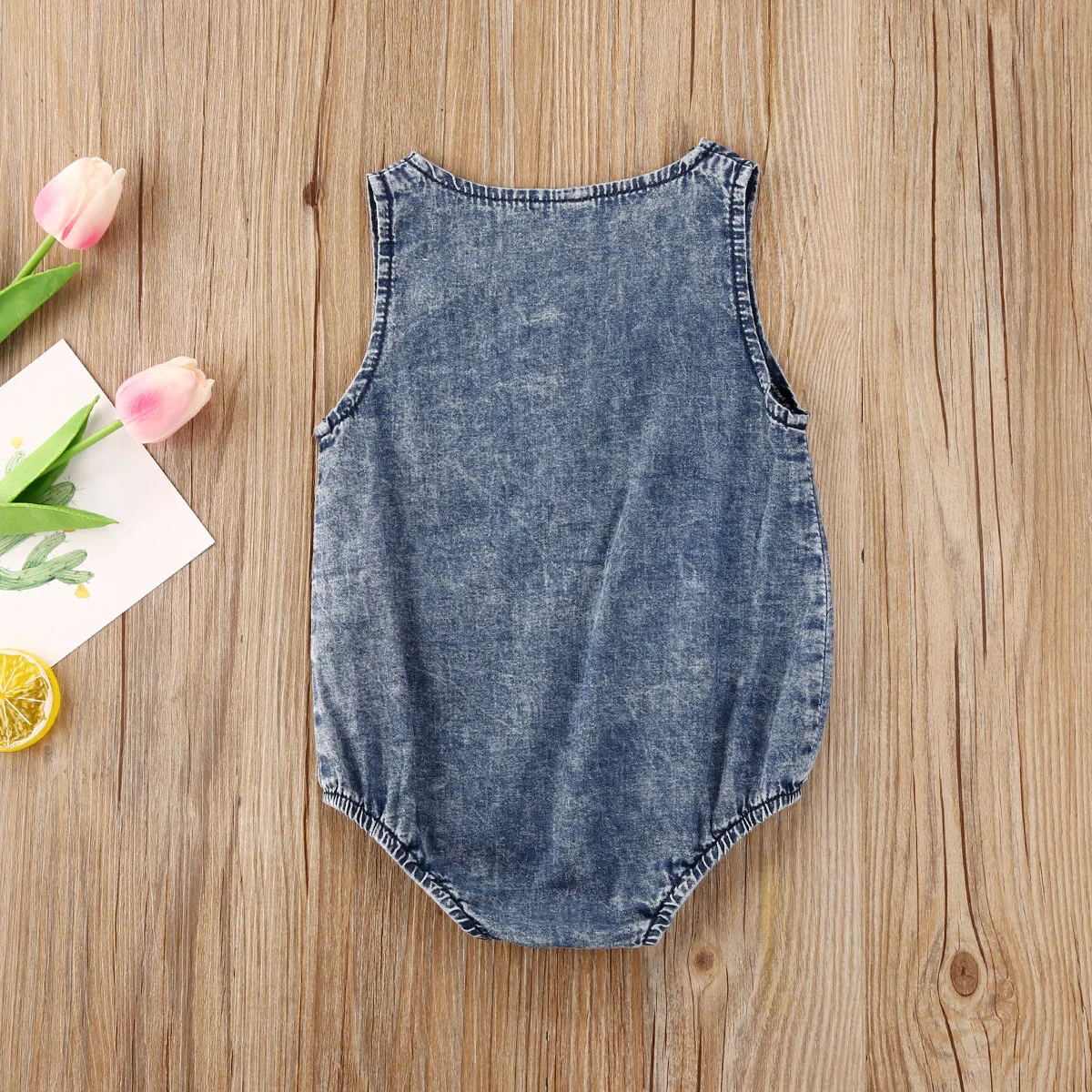 Baby Sommer Kleidung Denim Strampler Kleinkind Neugeborenen Baby Jungen Mädchen Ärmel Taste Tasche Strampler Overalls Casual Outfits