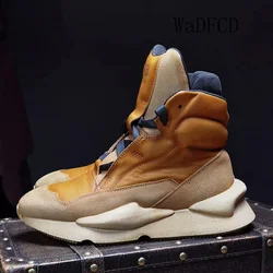 High Top Chunky Sneakers Mens Designer Sports Shoes Fashion Casual Microfiber Leather/Mesh Upper Height Increased Platform Shoes