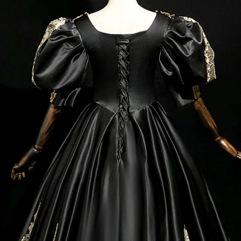 Abito da passerella della corte russa, dramma di viaggio, fotografia, foto, regina oscura, riunione annuale, costume gotico, Vestido De Noche Fiesta Lujo