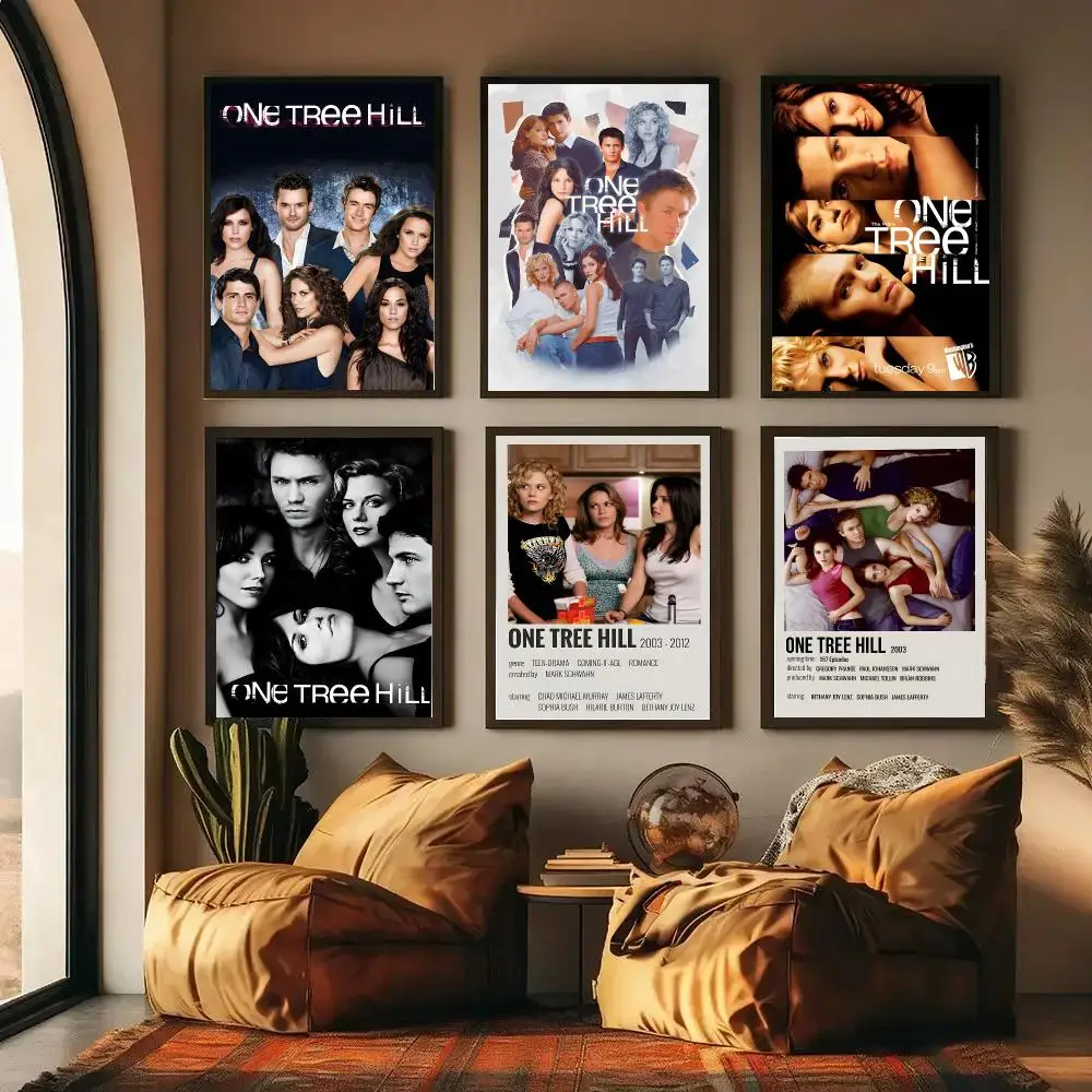 One Tree Hill Poster Self-adhesive Art Waterproof Paper Sticker Coffee House Wall Decor