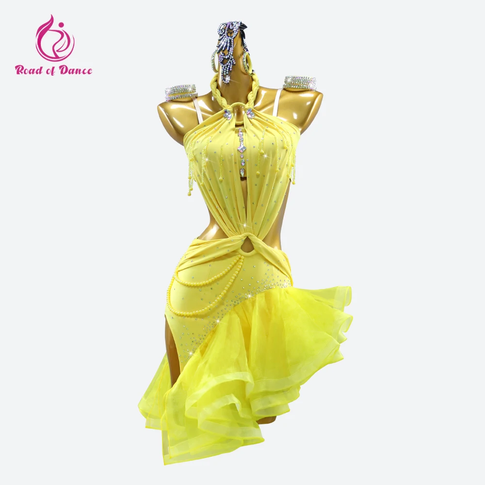 

Ballroom Dance Competition Dress Evening Stage Clothes Latin Practice American Costumes Girls Sport Dancewear Elegant Party Suit