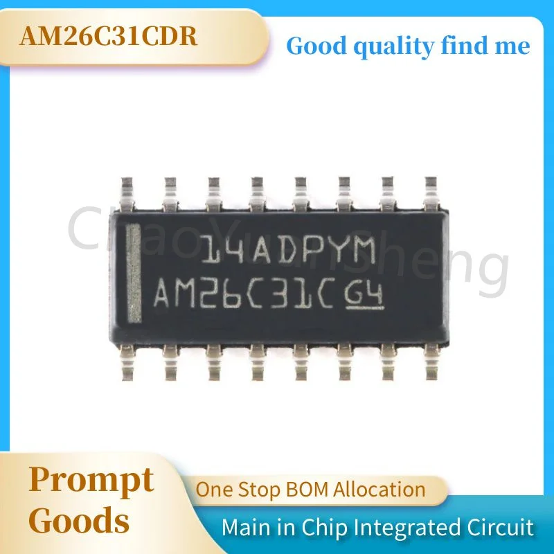 New AM26C31CDR SOIC-16 four-way differential line driver IC chip