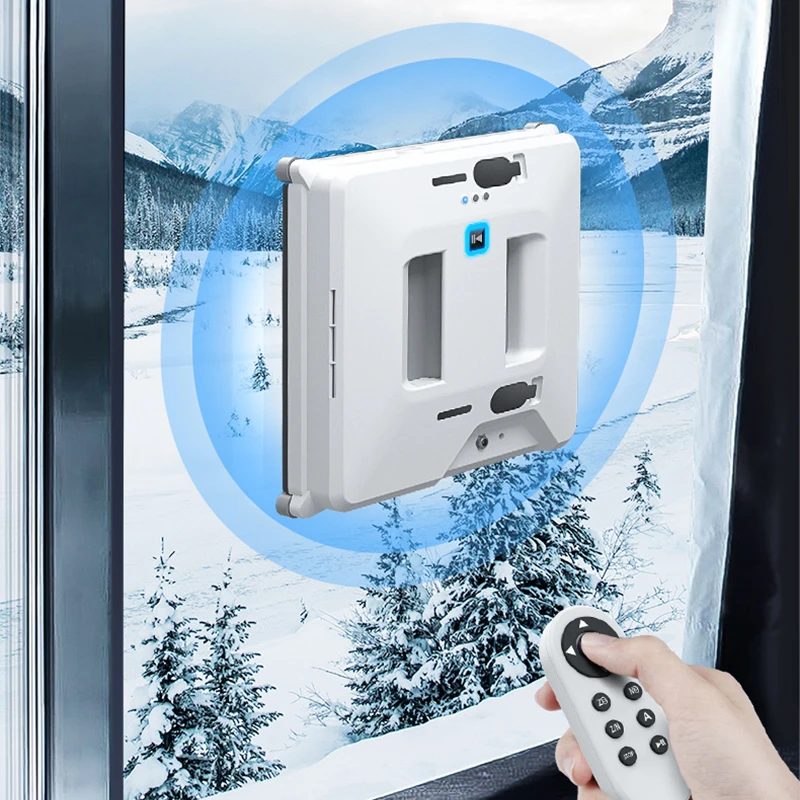 Window Cleaner With Sprayer Home Appliance Smart Remote Controls Square High Suction For Window Wall Washing Water Spray