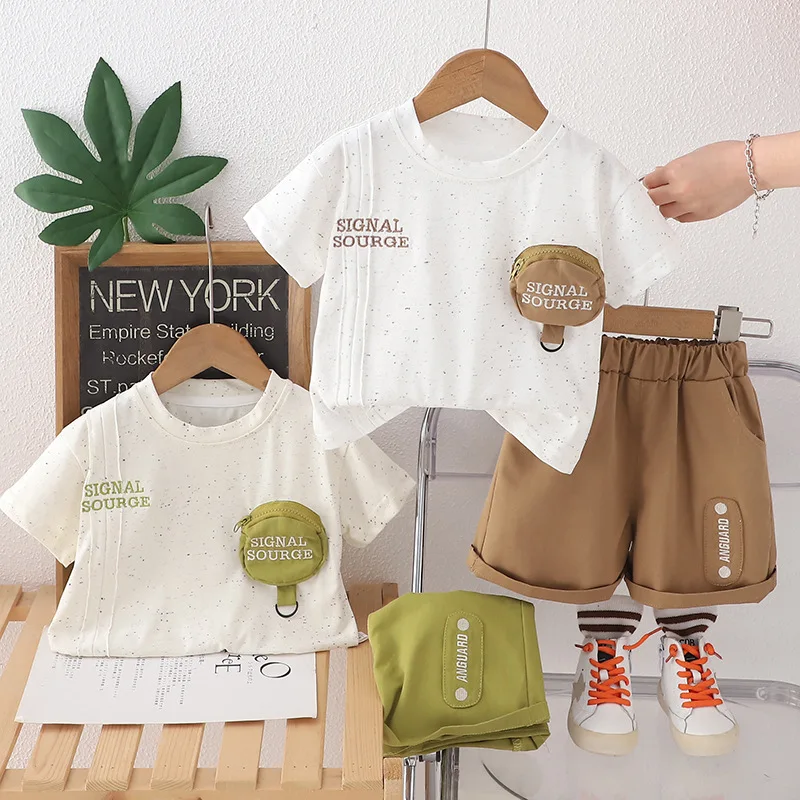 

Boys Clothes Sets Summer Children Cotton T-shirts Shorts 2pcs Sports Suit For Baby Casual Outfits Kids Tracksuits Toddler 3 4 5Y