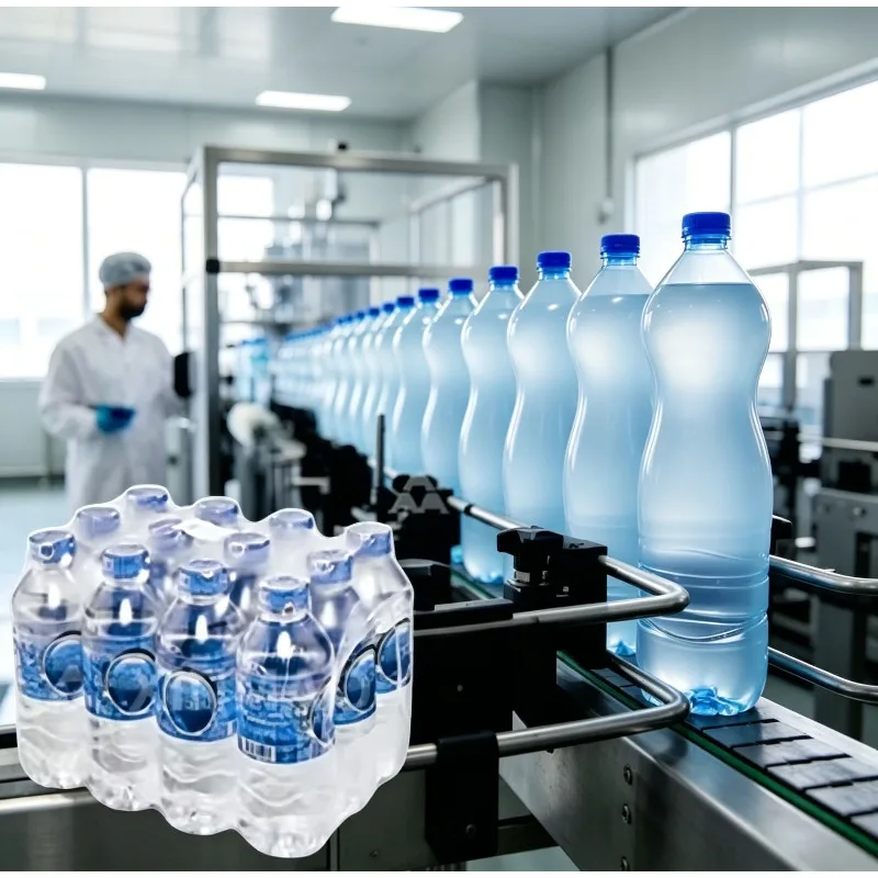 Linea Completa di Imbottigliamento, Macchina per Riempimento Bottiglie per Impianti di Produzione di Acqua Minerale, Macchinario per Confezionamento Acqua