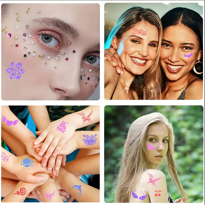 3er-Pack flüssiger Körperbemalungskleber, multifunktionale, wasserfeste, schweißfeste, langlebige Glitzergrundierung für funkelnde Tattoos