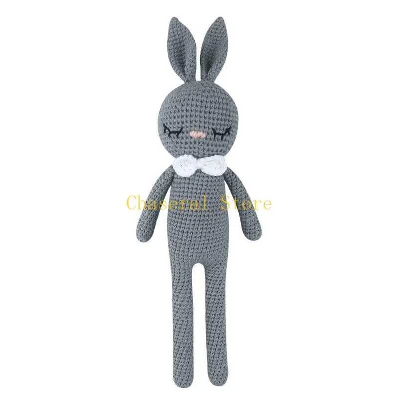 E7ce búp bê nhồi bông Đồ chơi Thỏ Đồ chơi mềm mại Thú ý Thỏ Búp bê sớm Giáo dục Trẻ mới biết đi HOME DECORS 33cm/13in