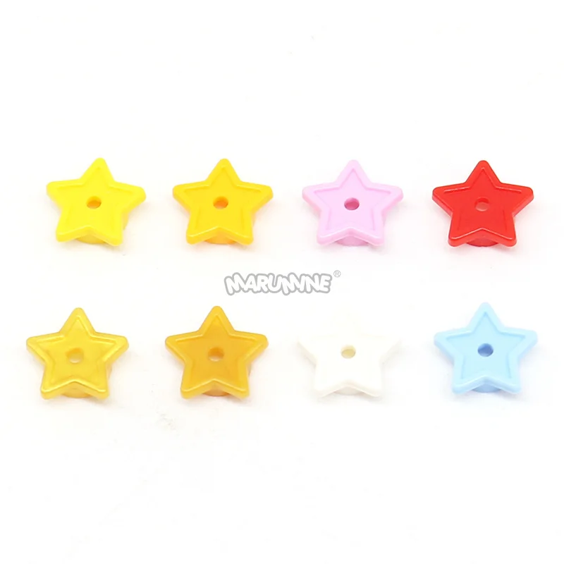 MARUMINE 100 قطعة MOC الخماسي اللبنات 1x1 مع ثقب الملحقات 11609 لتقوم بها بنفسك تنوير تجميع الجسيمات عطلة لعبة الهدايا