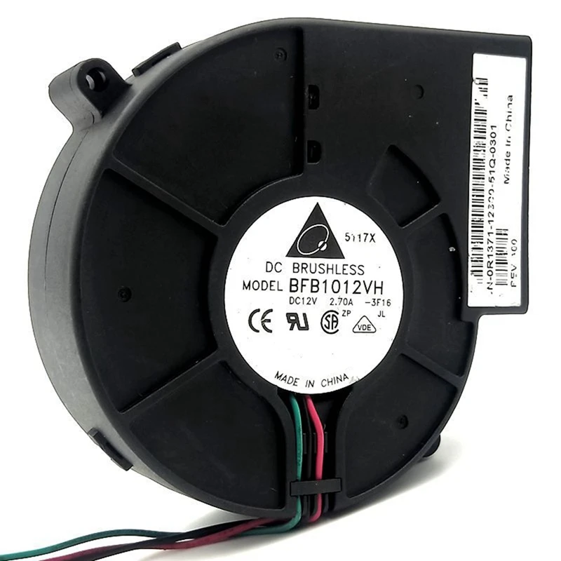 ABMR-BFB1012VH Turbo Blower 12V Centrifugal Fan For Elevator Ventilation Motor Drives Heat Dissipation