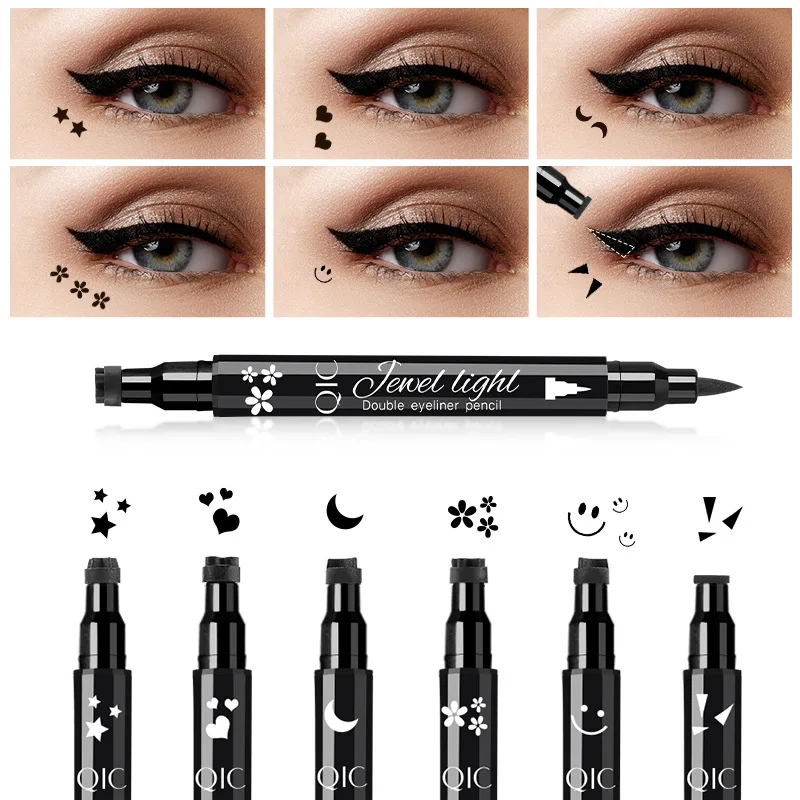 

Makeup Wholesale Double-ended Eyeliner Pencil Stamp Embellished Waterproof Sweatproof Not Easy To Smudge Eyeliner Pencil Cheap