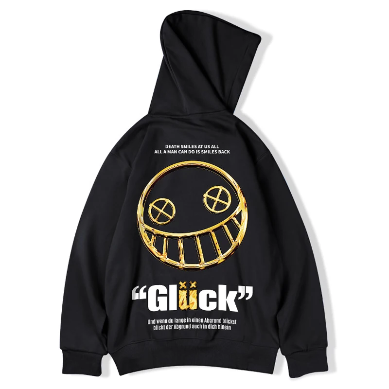 Y2k Funny Face Hoodies Sweatshirts For Men Anime Hip Hop Streetwear Pullovers Long Sleeves Harajuku Loose Oversized Hoodies 8XL