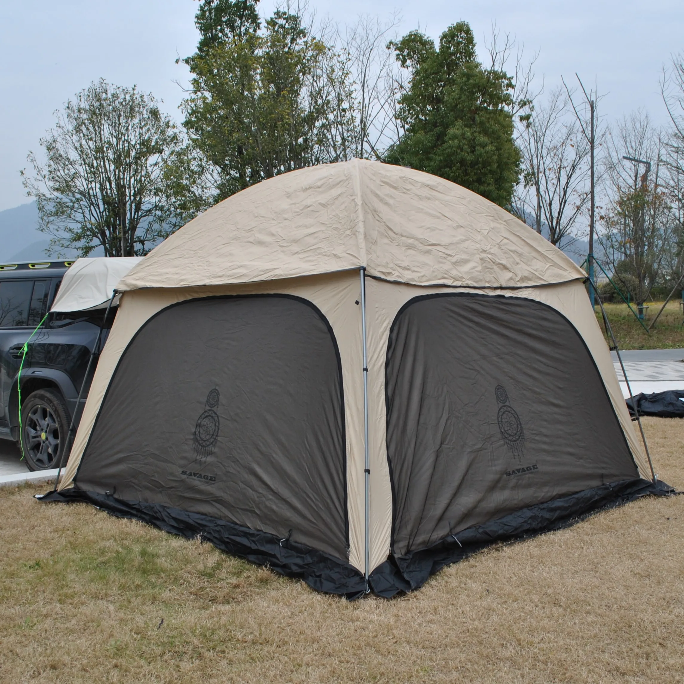 Tailgate Tent SUV For Outdoor Fishing As Temporary Test Area For Relax, Eat, or Take Shelter,Van Camping Tent Equipment Storage