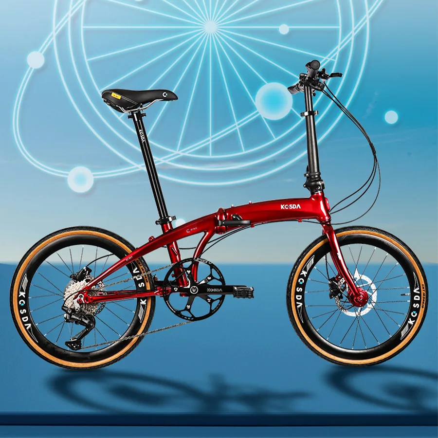 

22 Inch Folding Bicycle Aluminum Alloy Frame With Disc Brake Variable Speed Road Bike For Children's Mountain Bikes