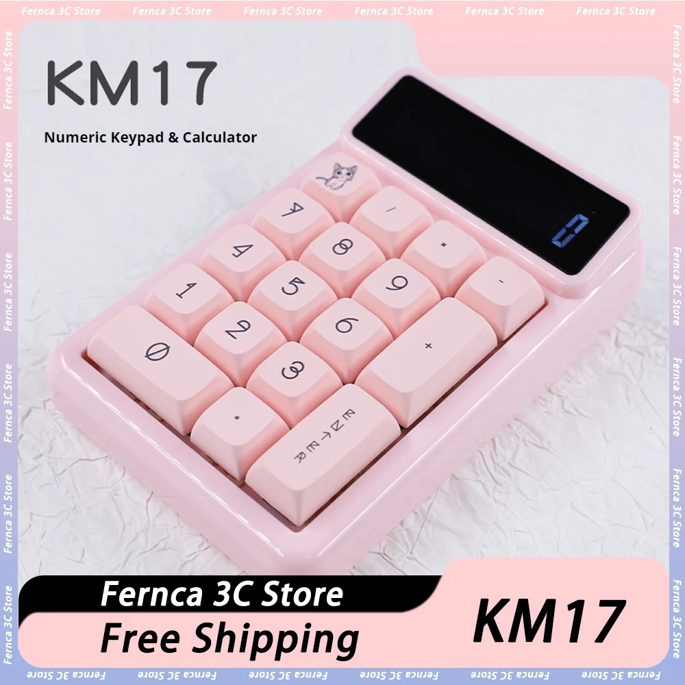 

CMANY KM17 Mini Mechanical Keyboard17 Key Numeric Rgb Hot Swap Portable Cute Wired Charging Customized Office Keyboard Gift