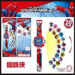 Kinder Cartoon Uhr 20 Projektion Muster Digital Kind Uhren Jungen Mädchen Männer Led-anzeige Kinder Uhr Geschenk Spiderman Mickey