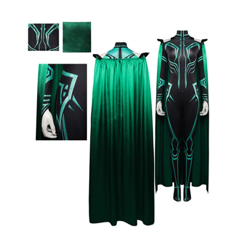 

Hela Cosplay Goddess Costume Women Jumpsuits Cloak Outfits Halloween Carnival Fantasia Party Suit