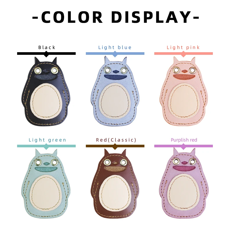 Cute Key Holder Genuine Leather Bank Card Pocket Portable Mini Bus Card Key Pouch Housekeeper Key Access Entrance Guard Card Bag