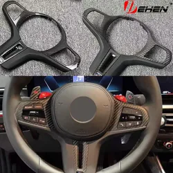 Carbon Fiber Car Steering Wheel Panel Decoration Cover Trim Fit For BMW 3/4/5/6/7Series G20 G30 G32 G80 G02 F90 F98 X3M