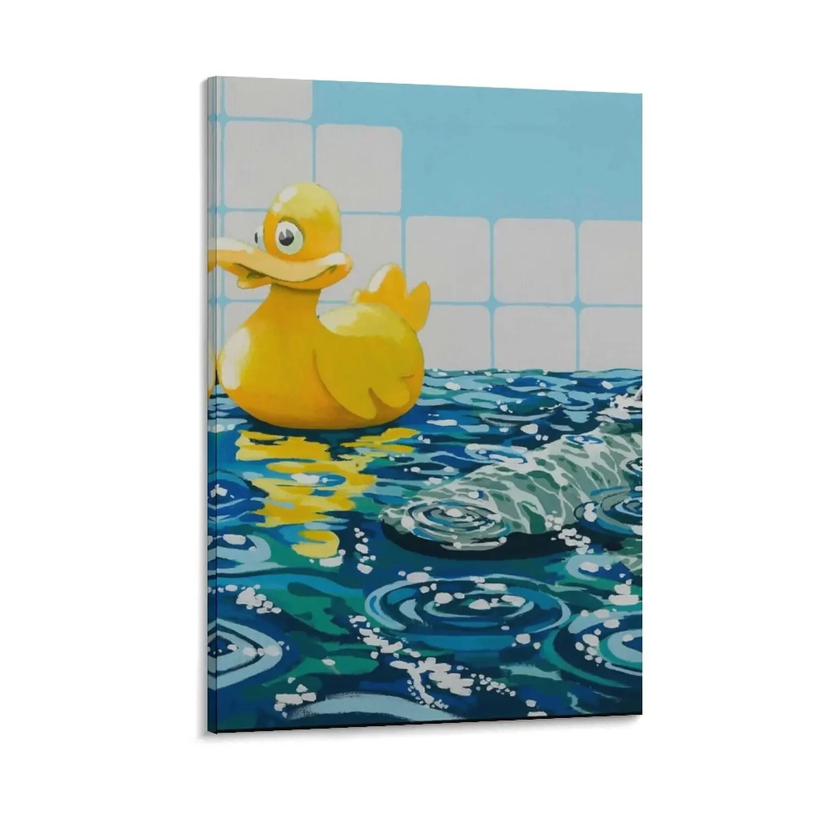 

Banksy Painting Rubber Duck and Shark Canvas Painting home decorations and organization art Wall decoration poster