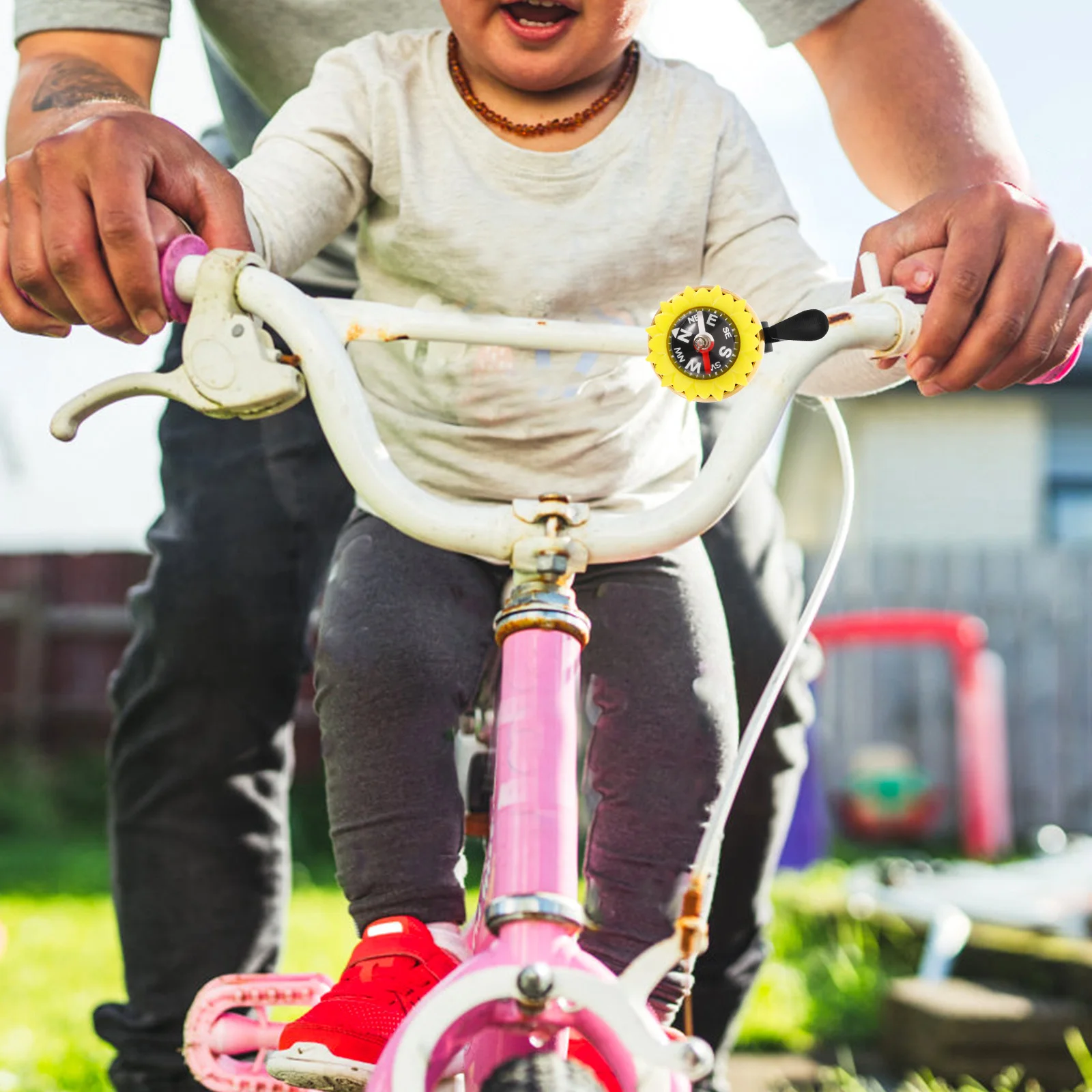 Duurzame aluminium fietsbel Cartoon ontwerp Praktische handige multifunctionele fietsbel voor volwassen fietsen Fietsaccessoires