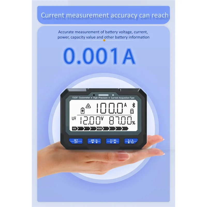 B24B TX21 Battery Level Tester For Android Bluetooth Power Display Meter Coulomb Meter Coulometer Power Display Monitor TX21 100