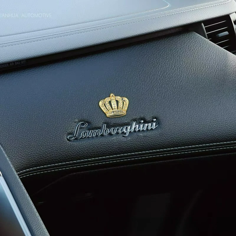 High-quality Modification Metal Stereoscopic Stickers Diamond Crown Pattern Body Decoration Scratch Cover Car Accessories - view 5