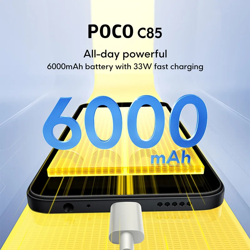 Newest POCO C85 Global Version Cellphone NFC 128/256GB MTK Helio