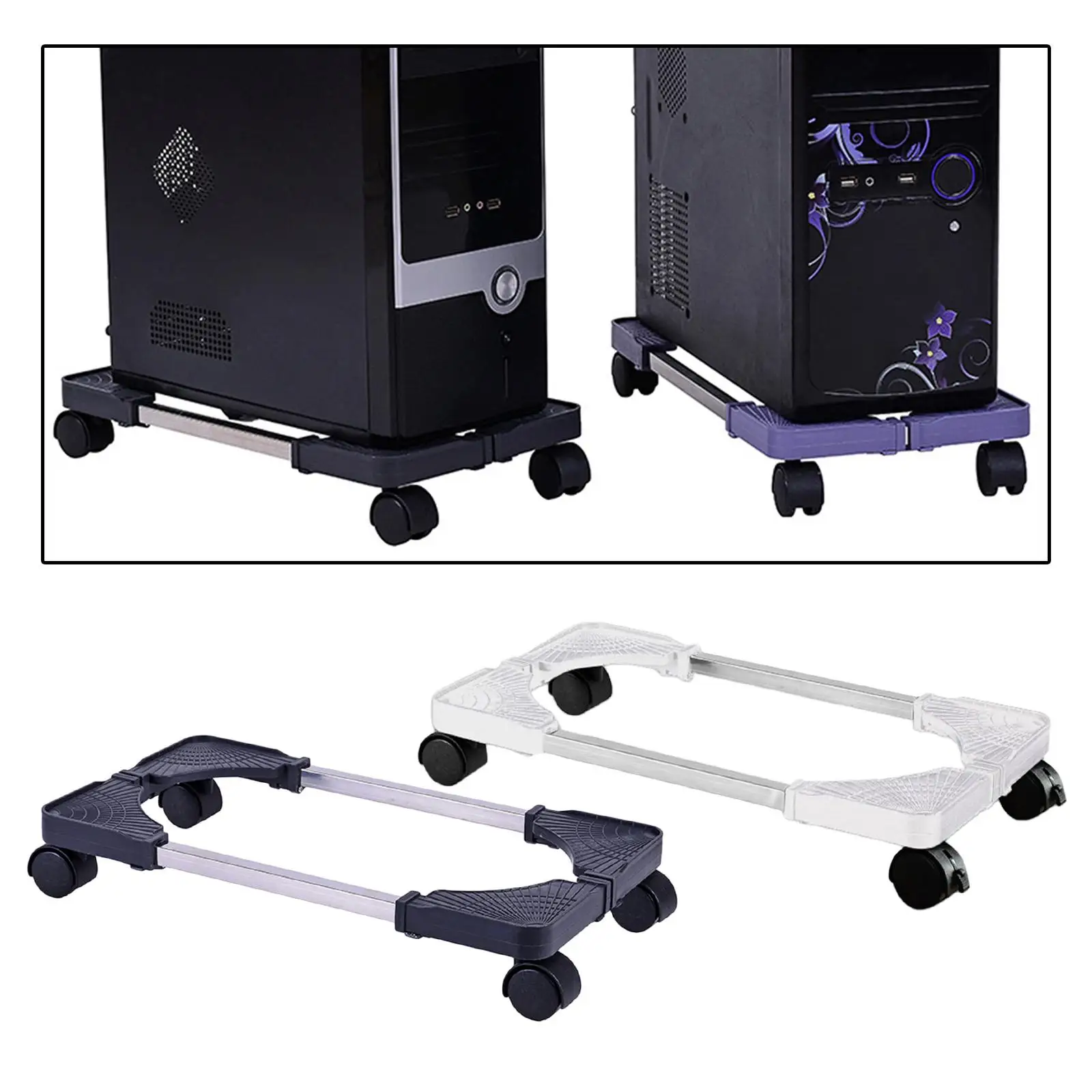 

Mobile Computer Tower Stand Holder CPU Stand Fits Home Office Under Desk