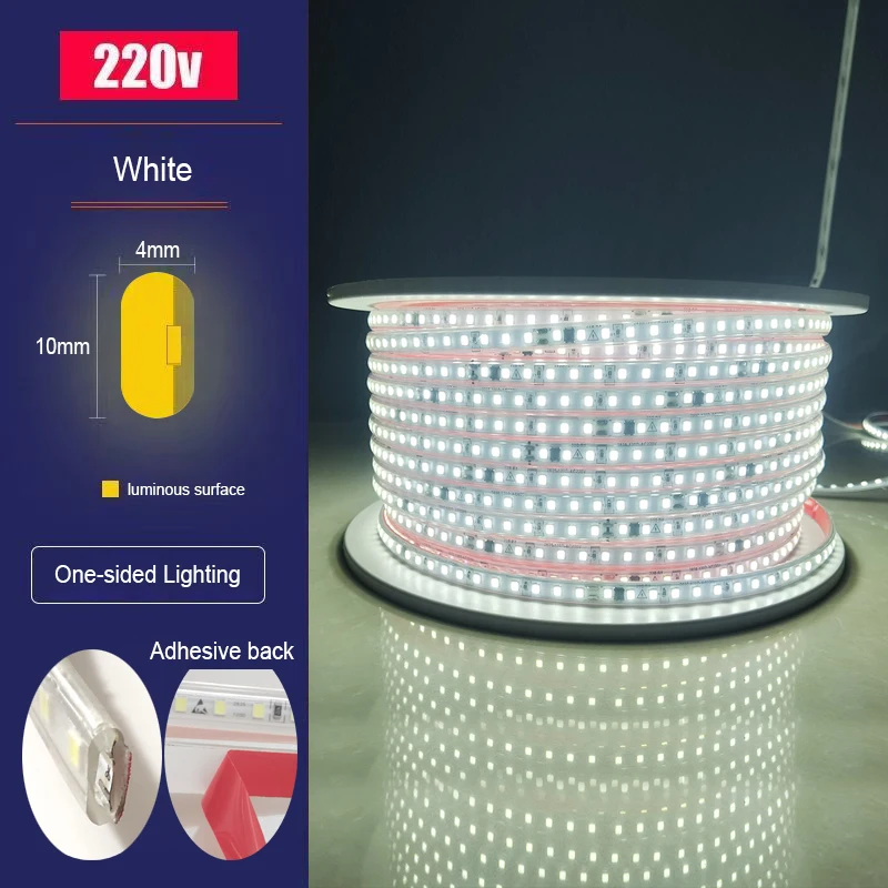 LED Strip 220  Ribbon LED Waterproof White Warm White Led Tape for Room 10M 15M 20M 25M 30M 50M Flexible Lights with Adhesive