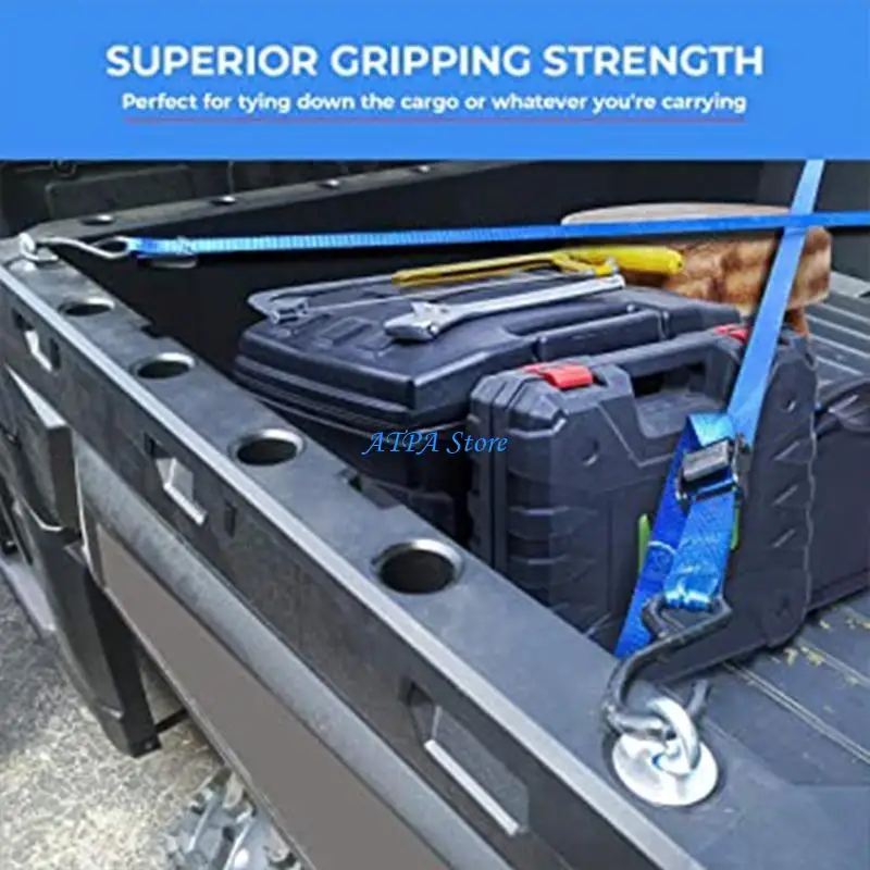 

U13C Multipurpose Car Truck Bed Side Wall Anchors 6Pcs Useful Tie Down Anchors Buckle Car Truck Accessories