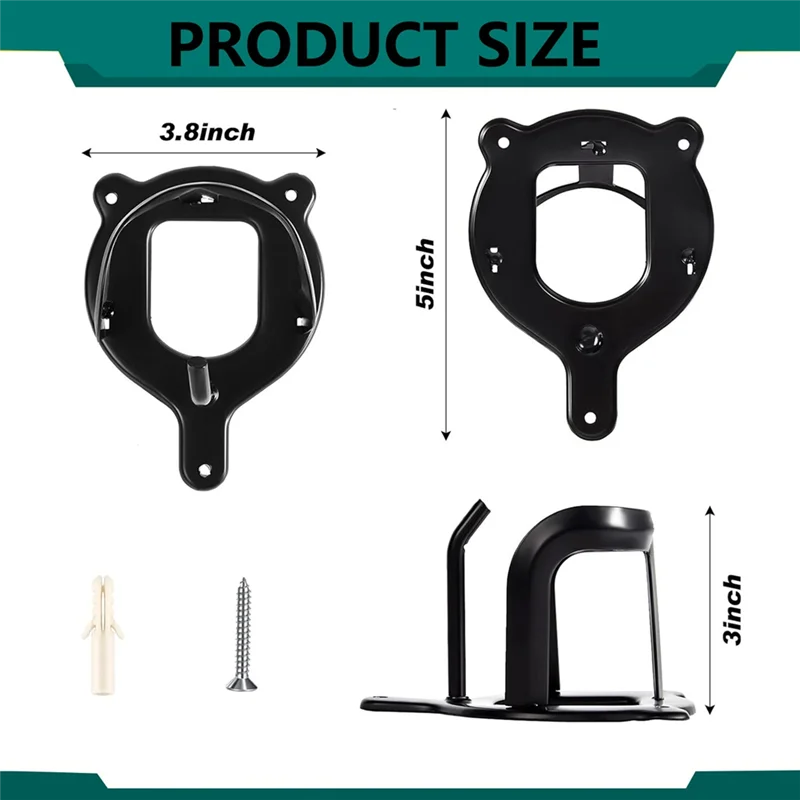 ABKS-4 個馬手綱ラック金属手綱フックチューブとネジ付き壁掛け馬納屋用品