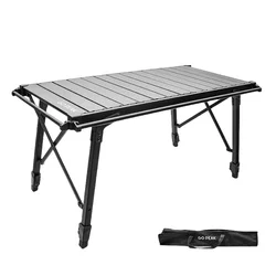 Outdoor Camping IGT Table Free Combination Portable Picnic Table Lightweight Aluminum Alloy Three Unit Folding Table New