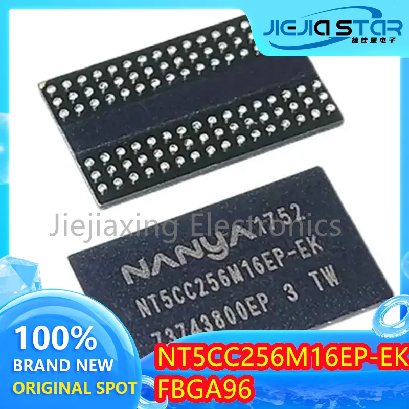 NT5CC256M16EP-EK, 100% Brand New and Original, FBGA96, DDR3, 1866Mbps, 4GB Memory, 5 Pieces, Free Shipping