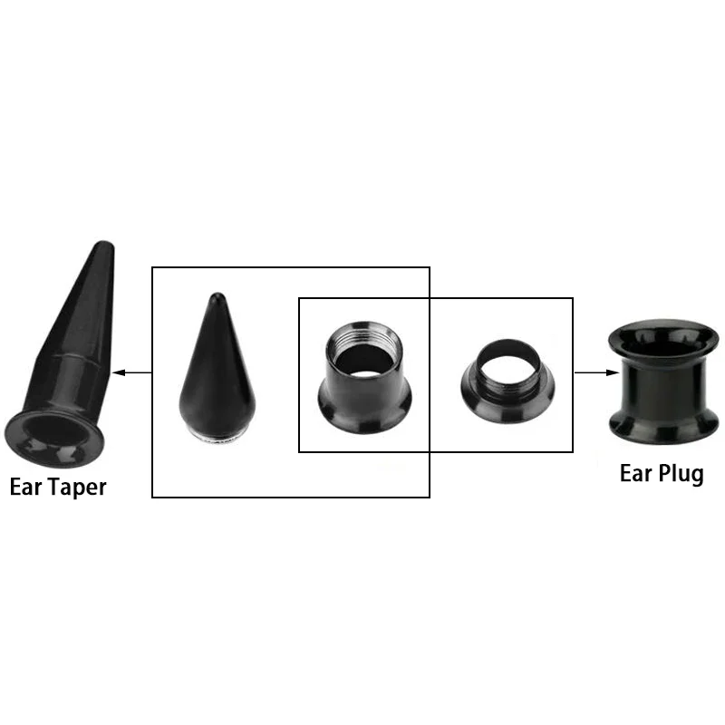 1 Piece Ear Stretcher Kit Piericing Earrings Surgical Stainless Steel Ear Plugs 11mm Expander Gauges Flesh Tunnel Body Jewelry