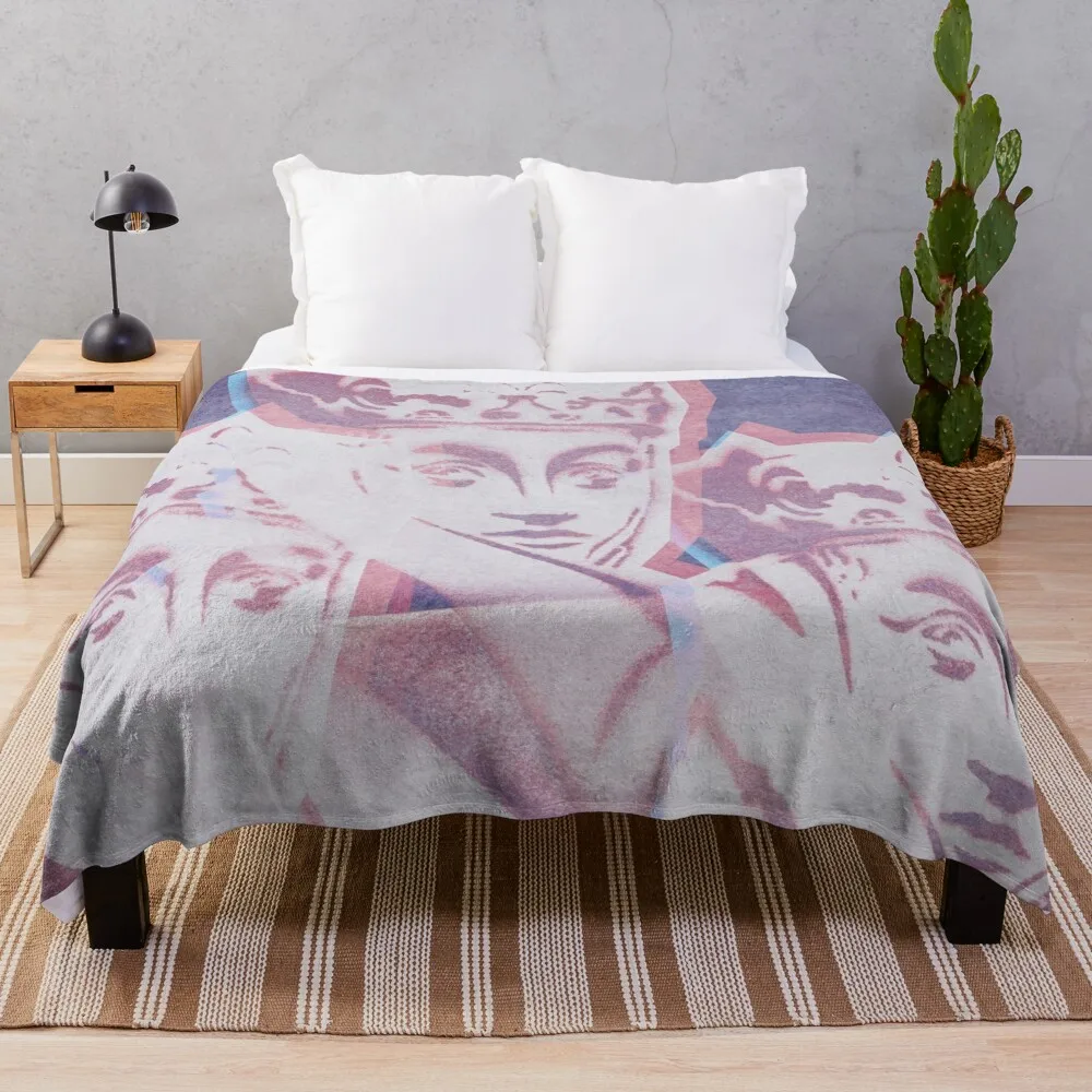 

Uta von Naumburg graffiti, World Heritage Site in Germany Throw Blanket Hairys Summer Beddings manga Softest Blankets