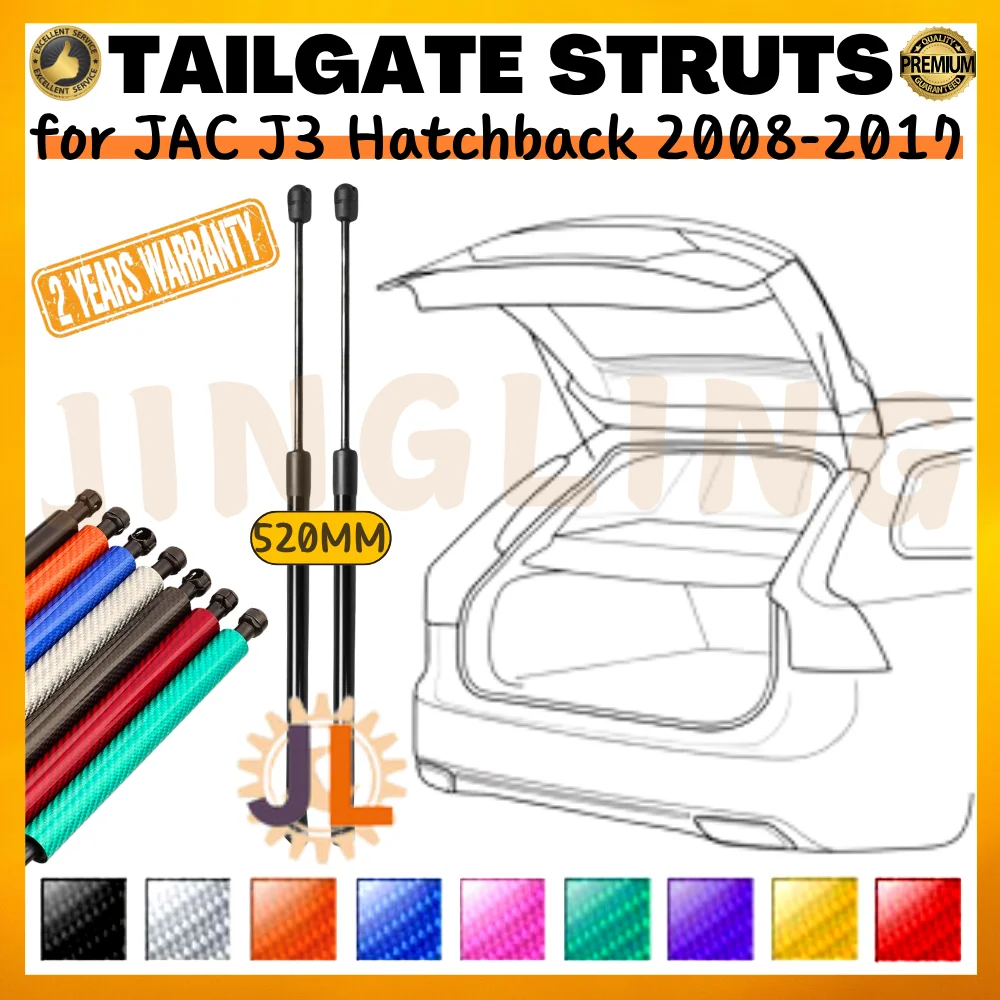 

Qty(2) Trunk Struts for JAC J3 Hatchback 2008-2017 520mm Rear Tailgate Boot Lift Supports Gas Springs Shock Absorbers Dampers
