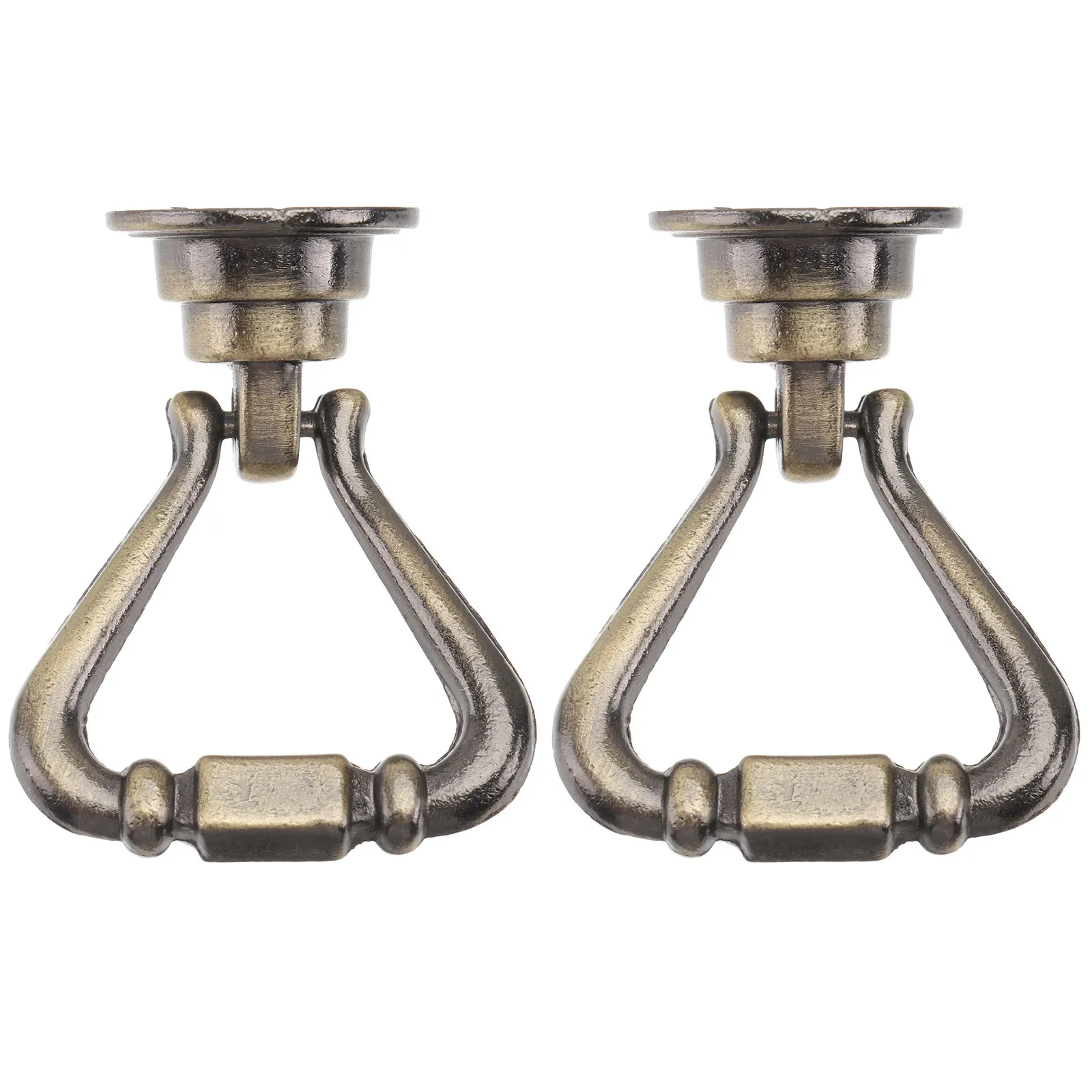 

2Pcs Bronze Cabinet Drawer Ring Pull Handle Zinc Alloy Vintage Style for Wardrobe Cupboard Dresser Cabinet Handle
