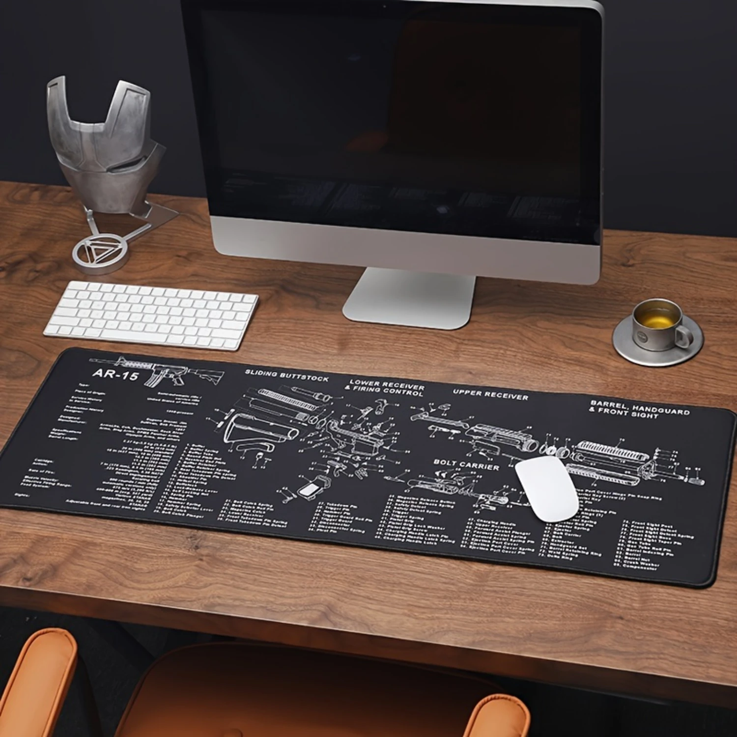 

Precision Hemmed Black Super Large Anti-slip Rubber Game Mouse Pad