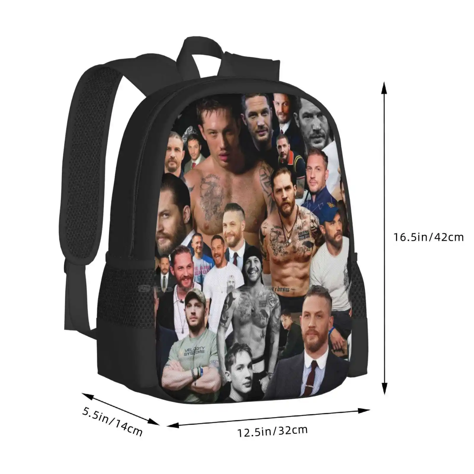 Tom Hardy School Bag Big Capacity Backpack Laptop Tom Hardy Eddie Brock Warrior